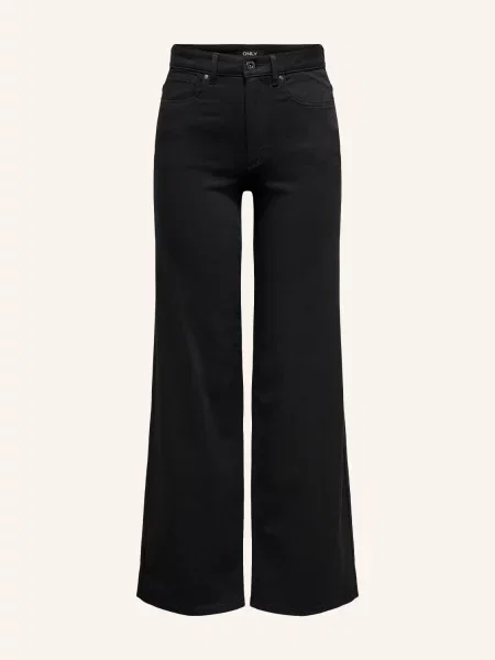 Only Široké Džíny black denim černé