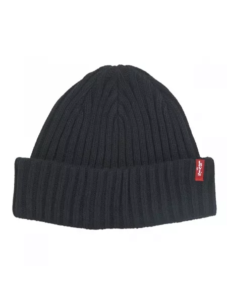 Rebrovaná čiapka Levi's biela