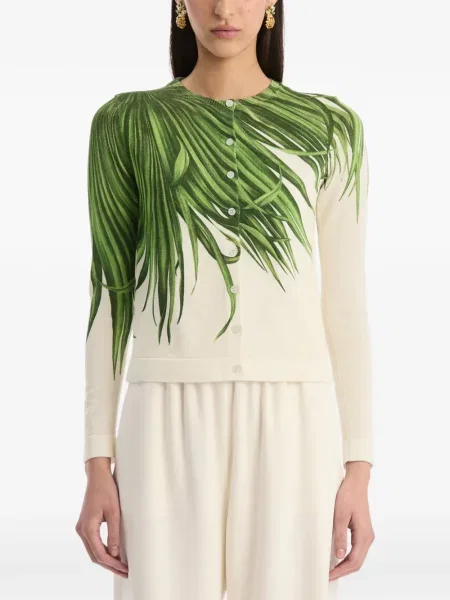 Cardigan Oscar De La Renta verde
