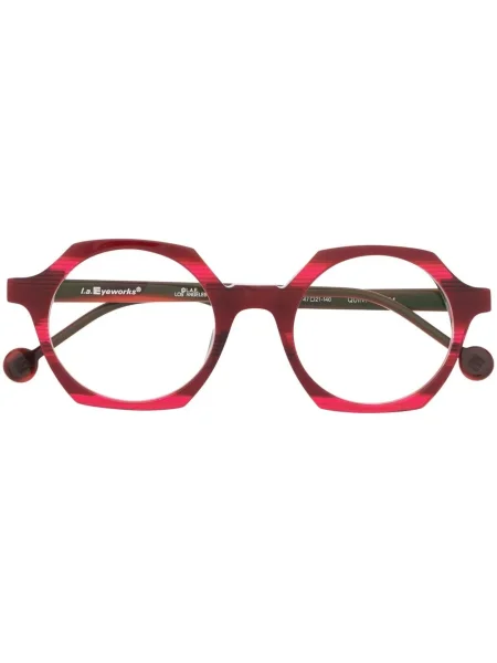 Ochelari de soare L.a. Eyeworks cu imprimeu geometric roșu