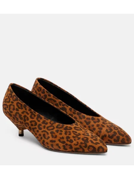 Pantofi cu toc Isabel Marant din piele cu imagine cu model leopard maro
