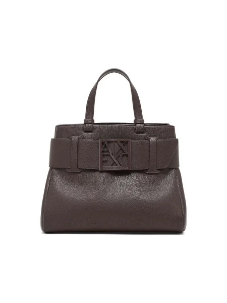 Shopper kabelka Eax hnedá