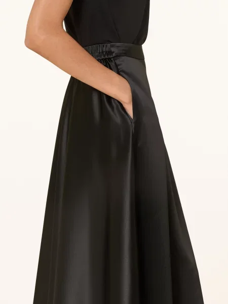 Herzen's Angelegenheit Satynowa Spódnica schwarz czarna