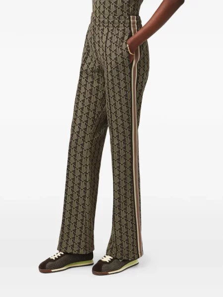 Pantaloni Lacoste cu dungi alergare maro