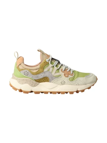 Sneakersy Flower Mountain skórzane w kwiatki zielone