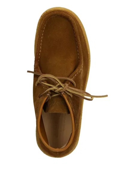 Botine Astorflex cu șireturi din piele de căprioară maro