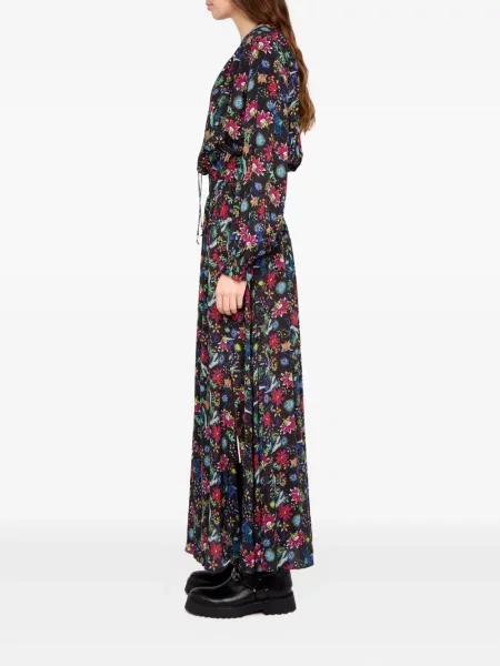Gėlėtas kostiumas maksi maxi suknele Zadig&voltaire mėlyna