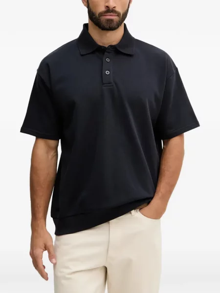 Scurt tricou polo Lindbergh negru