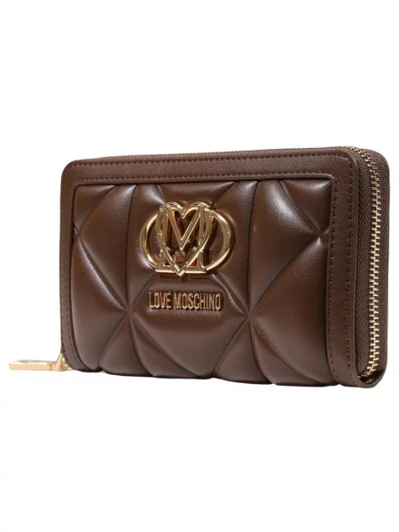 Portofel Love Moschino din piele maro