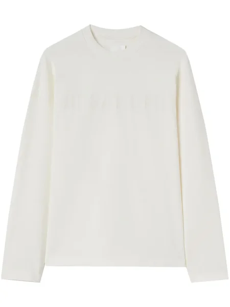 Tricou Jil Sander cu imagine lung alb