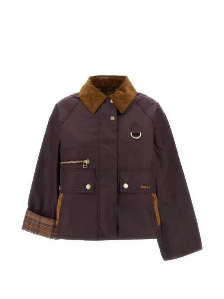 Gulerat ceruit geacă Barbour de catifea cord maro