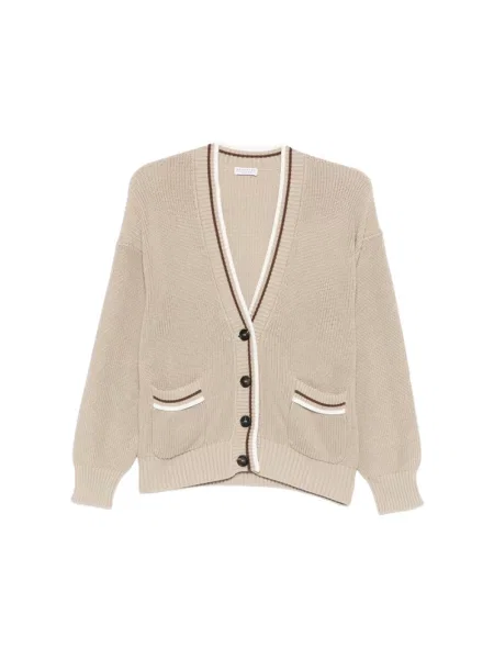 Kardigan Brunello Cucinelli brązowy