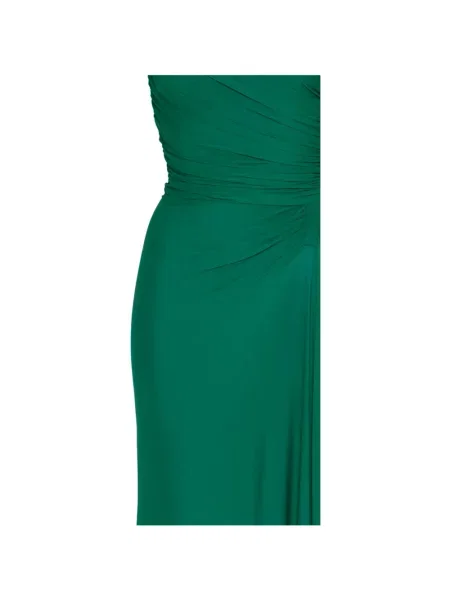 Rochie Herve L. Leroux asimetrică verde