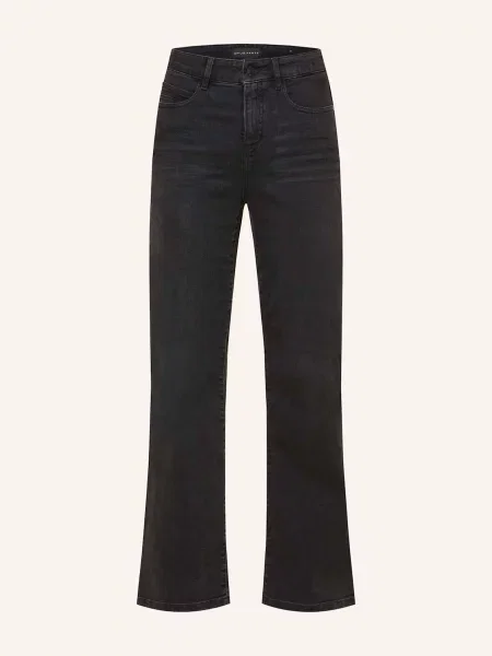 Opus Pants Wide Leg Džíny Melly washed black černé