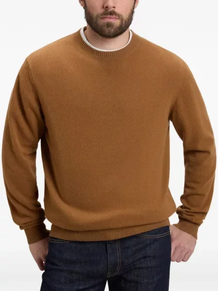 Pulover Woolrich cu decolteu rotund maro