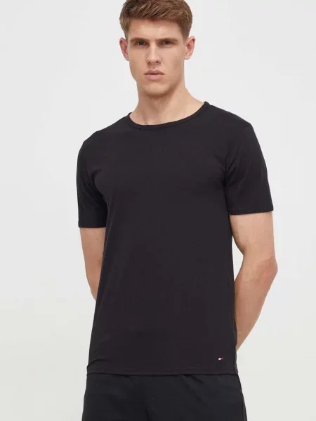 Tommy Hilfiger Underwear Majica pegasto siva / črna bela