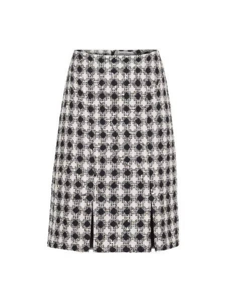 Mała mały spódnica mini Nina Ricci tweedowa czarna