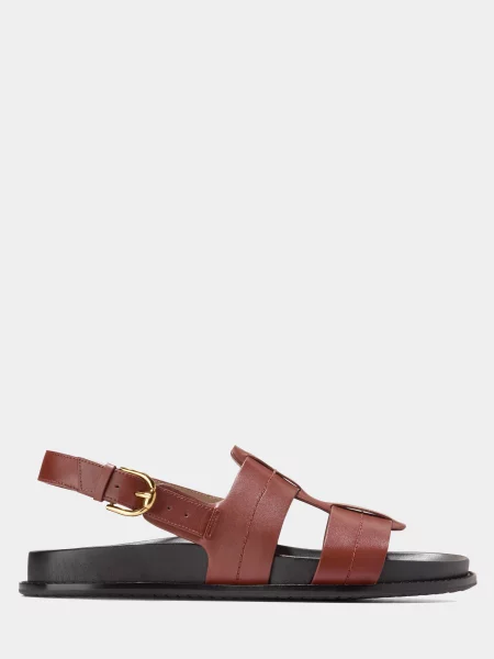 Шкіряні Сандалії Cole Haan темно-коричневий коричневі