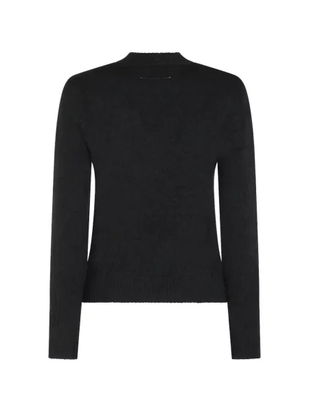 Пуловер Mm6 Maison Margiela бродиран черно