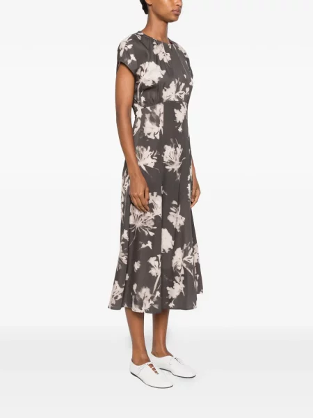 Rochie midi Marc O'polo cu model floral cu imagine gri