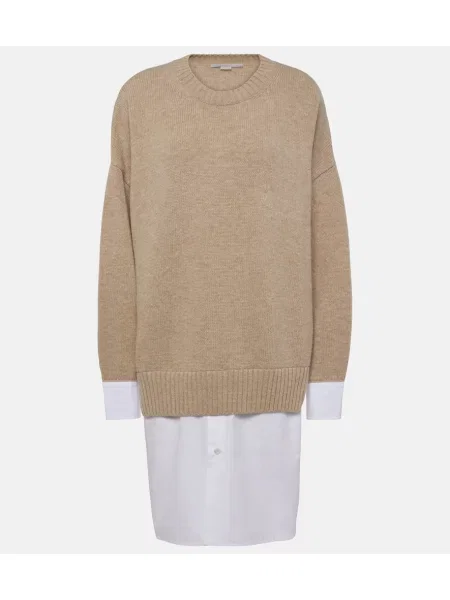 Pulover Stella Mccartney de lână bej
