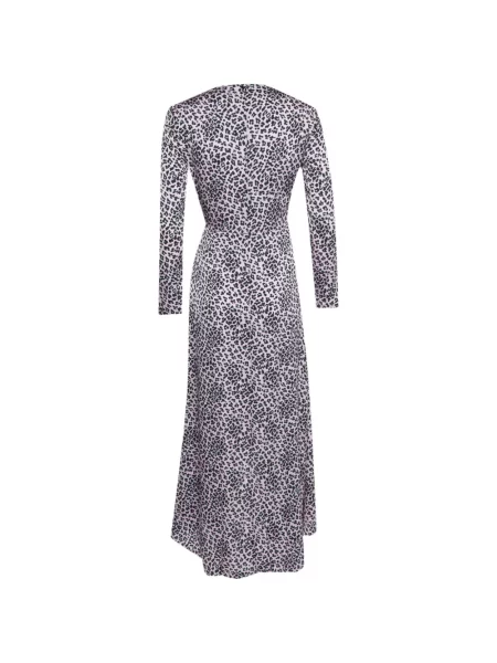 Rochie maxi Maje cu imagine cu model leopard roz