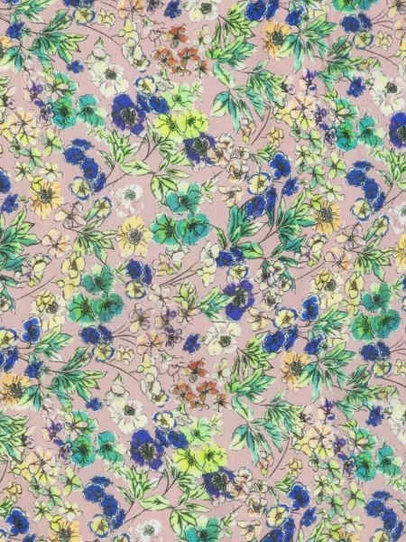 Fular Marc O'polo cu model floral cu imagine roz