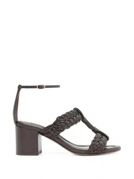 Sandale Alexandre Birman din piele țesuți negru