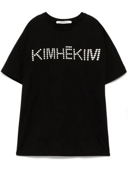 Tricou Kimhēkim cu perle negru