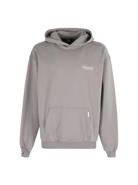 Długa bluza z kapturem Represent z długim rękawem szara