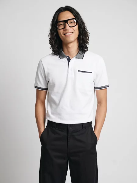 Tricou polo Botd alb