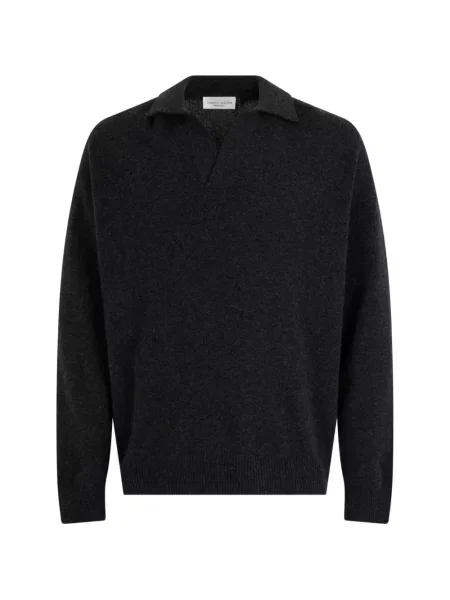 Tricou polo Roberto Collina gri