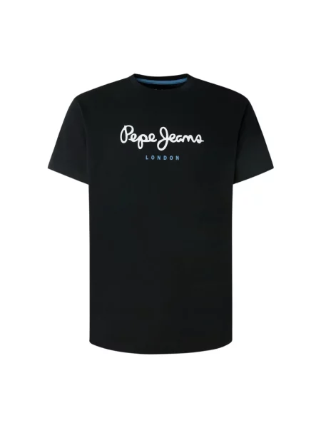 T-shirt z nadrukiem z logo model ‘EGGO’ Pepe Jeans czarna