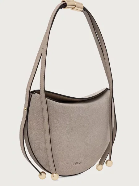Furla geantă crossbody pentru femei din piele Moonstone S gri