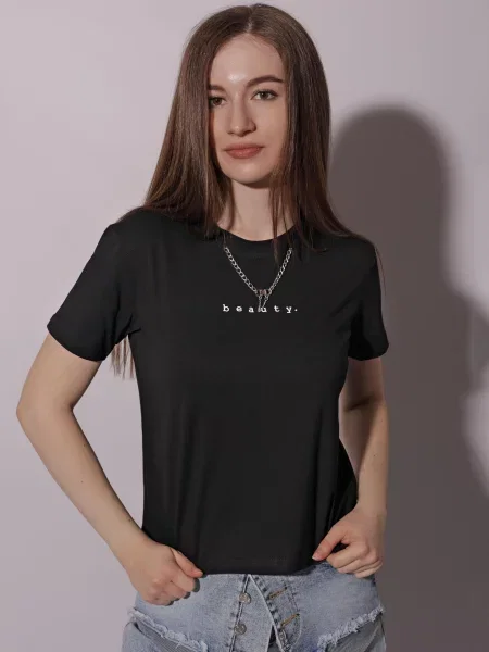 Футболка LUMO віскоза/поліестер чорний