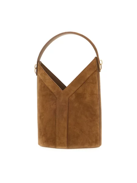 Torebka Saint Laurent zamszowa brązowa
