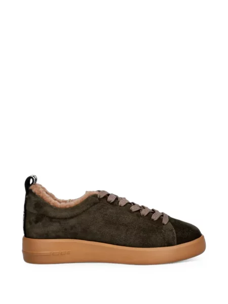 Sneakerși Coccinelle din piele de căprioară verde