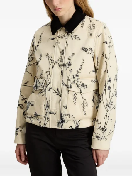 Geacă Woolrich de catifea cu model floral cu imagine