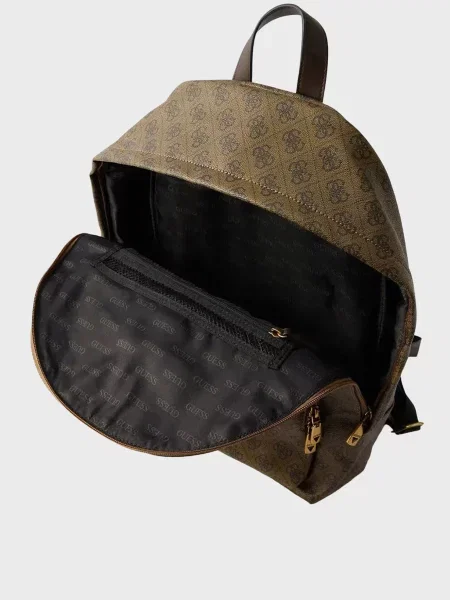 Рюкзак Guess с принтом коричневый