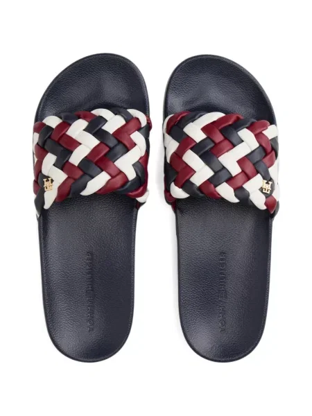 Papuci Tommy Hilfiger țesuți albastru
