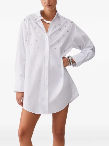 Rochie tip cămașă Liu Jo de costum alb