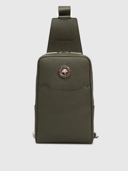 Кожаная сумка Stefano Ricci хаки