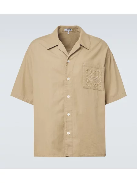 Cămașă Loewe cu broderie bej
