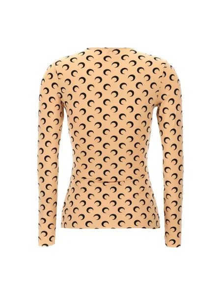 Top Marine Serre z dżerseju z dekoltem w kształcie litery U z nadrukiem beżowy