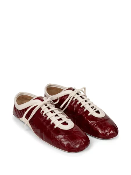 Sneakerși Dries Van Noten din piele roșu