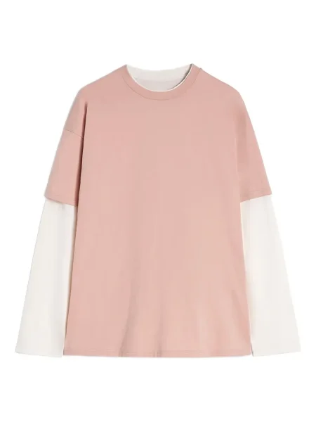Tricou Jil Sander cu decolteu rotund roz
