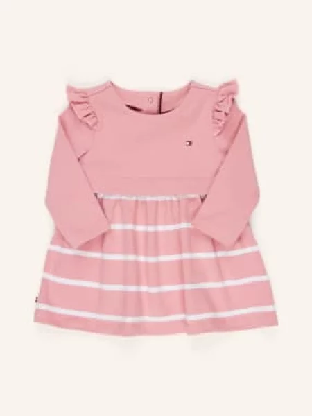 Tommy Hilfiger Šaty S Volánky růžová bílá