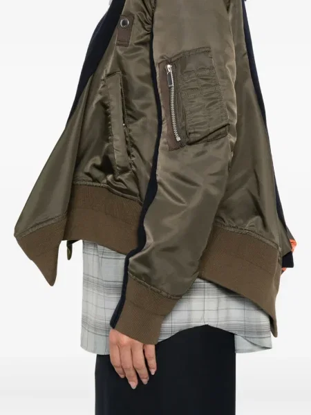 Geacă bomber Sacai tricotate maro