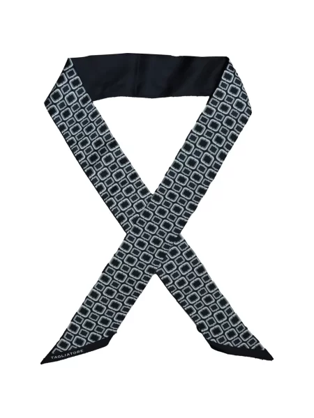 Fular Tagliatore cu imagine cu imprimeu geometric negru