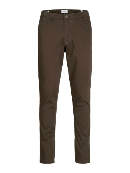 JACK & JONES Chino hlače JJIMARCO JJBOWIE tamno smeđa
